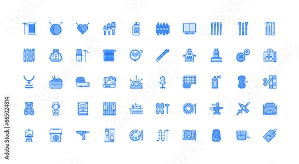 Obraz handmade icon set