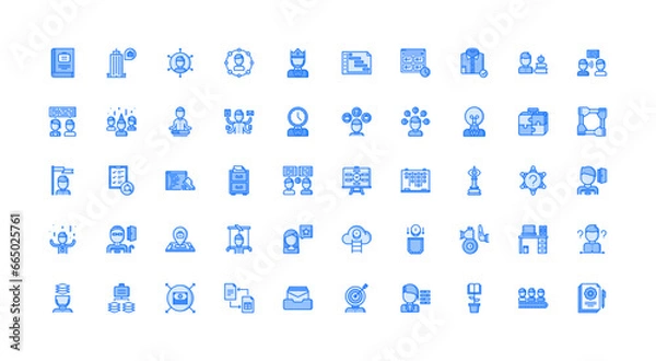 Obraz business icon set