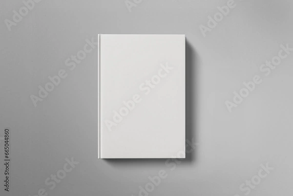 Fototapeta Blank Hardcover Book Isolated On White Background Mockup
