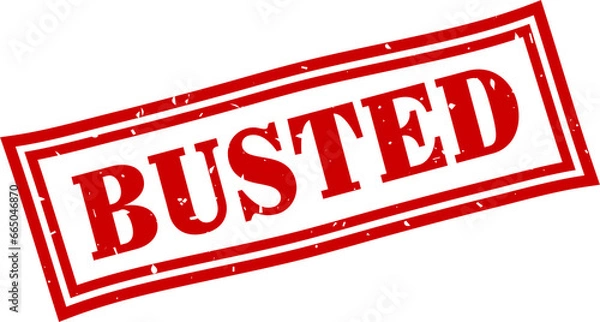 Obraz Busted square grunge rubber stamp