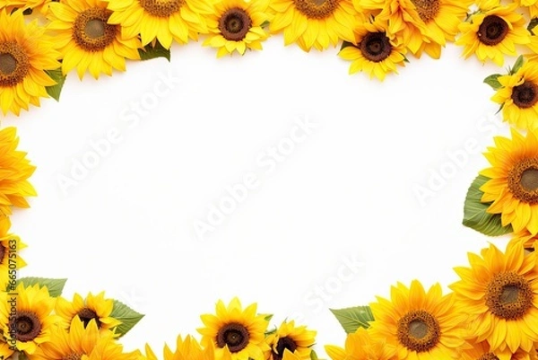 Obraz Sunflower Background with copy shape.