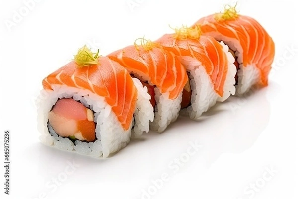 Obraz Sushi isolated on white background.