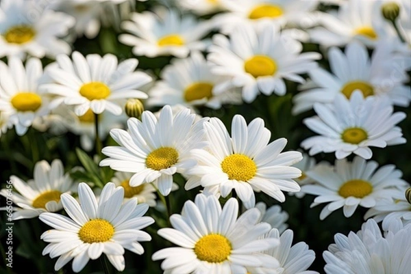 Obraz White daisy flowers.