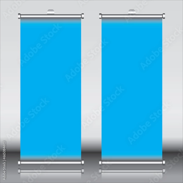 Obraz Roll up banner mockup illustrator 