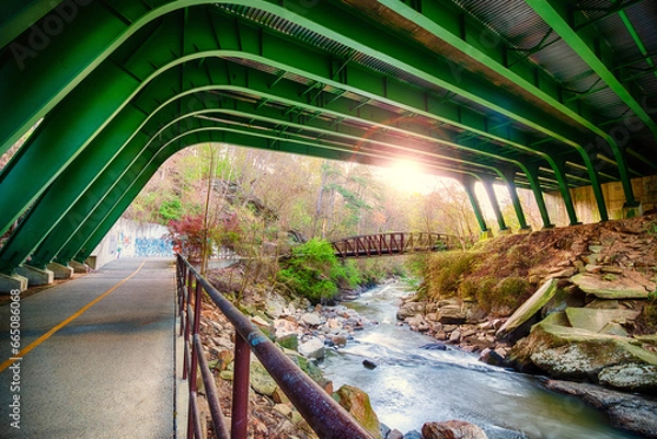 Obraz Running trail in Cumberland area of Atlanta, GA