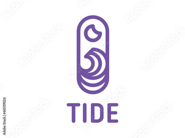 Fototapeta wave tide logo