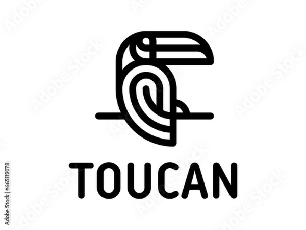 Fototapeta toucan logo