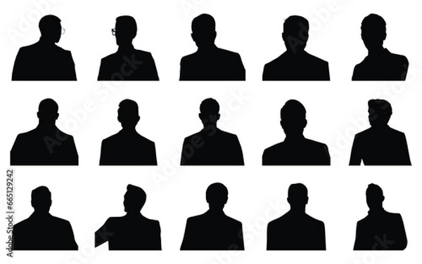 Obraz Businessman Avatar Profile silhouettes vector art