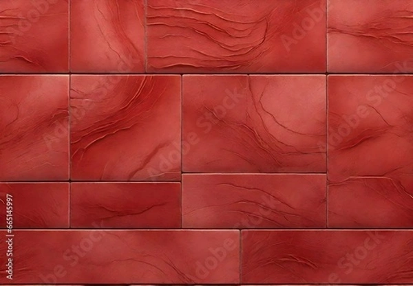 Obraz Immerse yourself in the warm and inviting vibes of a red tile texture, ideal for infusing a sense of coziness into your designs.