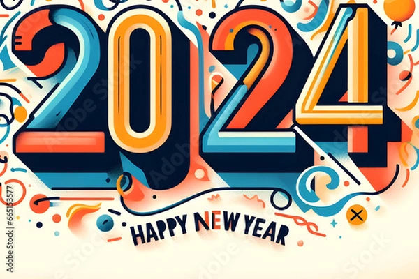 Obraz happy new year 2024