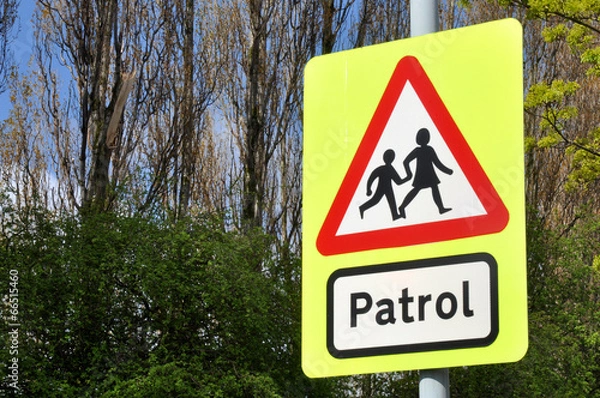 Obraz School Patrol Crossing Sign