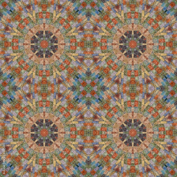 Fototapeta Seamless pattern, mosaic of fabric