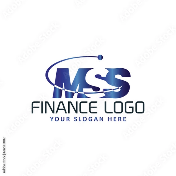 Fototapeta letters mss and ms logo design vector