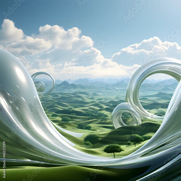 Obraz blue sky and clouds