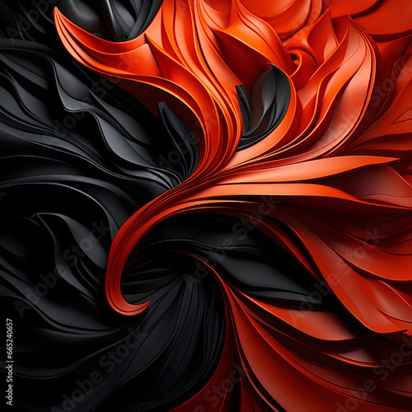 Obraz red and black background