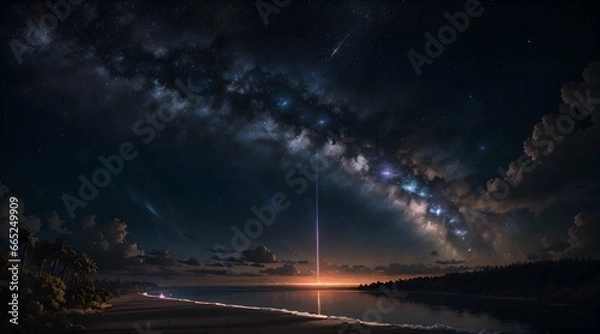 Obraz Starly sky landscape