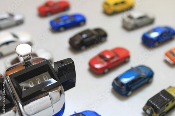 Obraz 数取器とミニカー