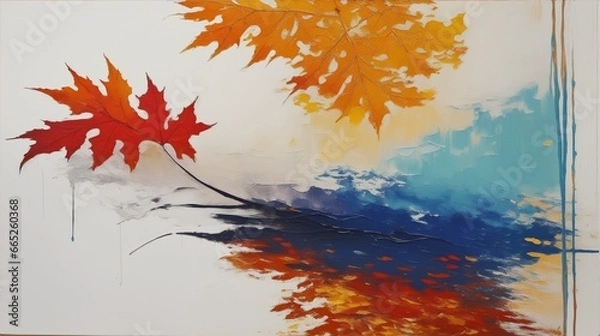 Obraz autumn leaves background