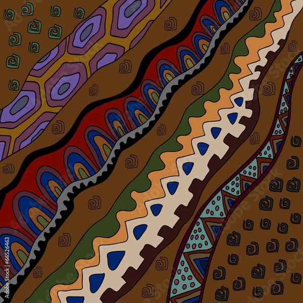 Obraz Decorative background with african patterns