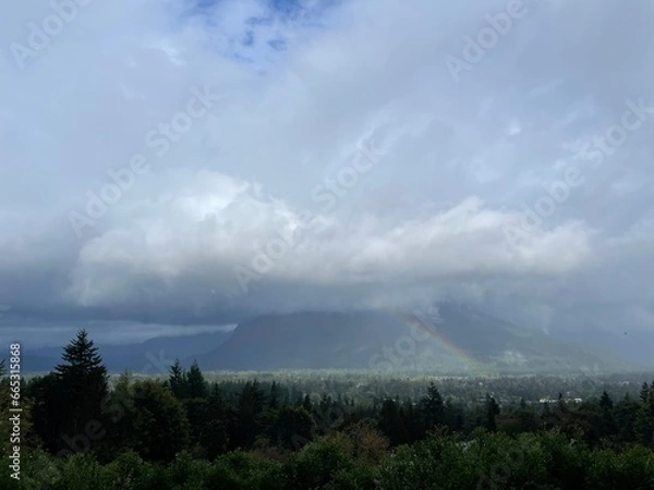 Obraz Mountain with stormy skies