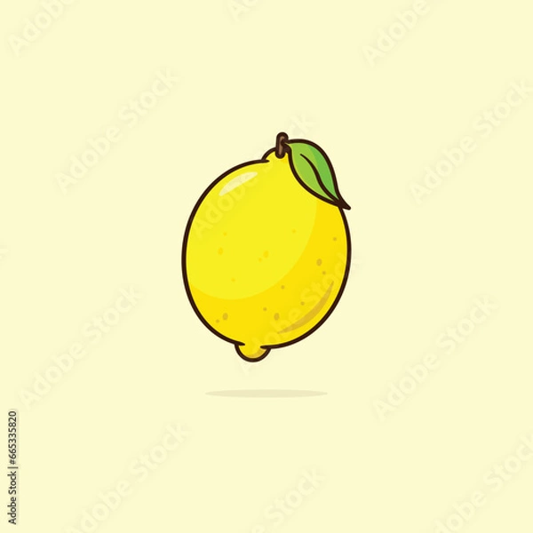 Obraz lemon fruits cartoon