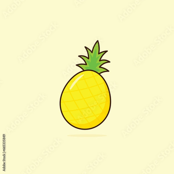 Obraz pineapple fruits cartoon