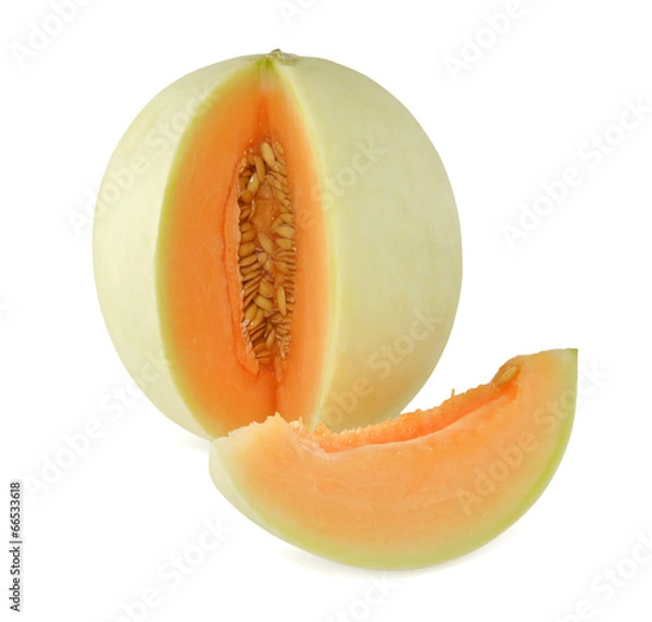 Obraz cantaloupe isolate on white background