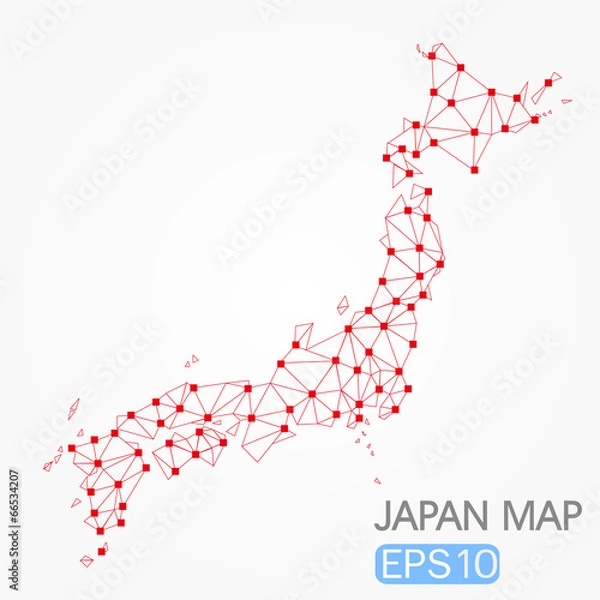 Obraz Mapa Japonii