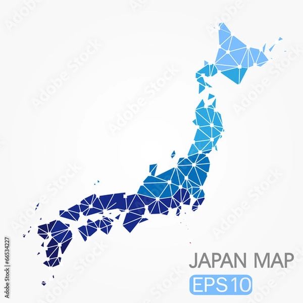 Obraz Mapa Japonii