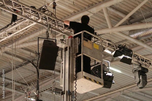 Fototapeta Bühnentechniker