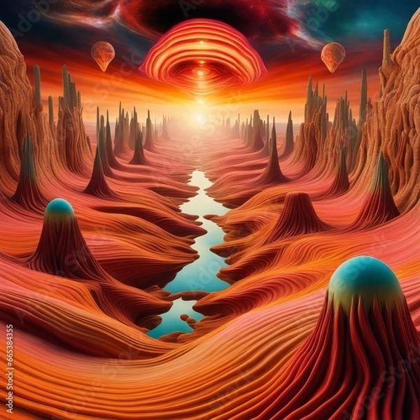 Obraz landscape with the earth