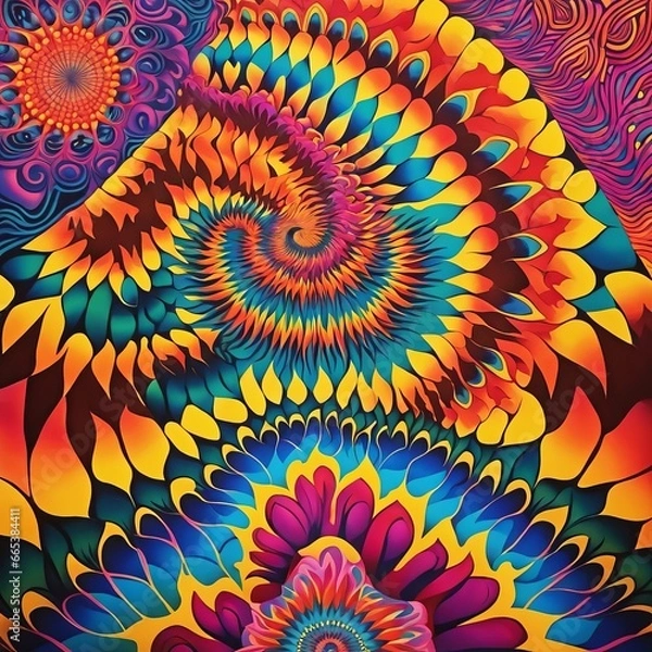 Fototapeta abstract pattern with circles showing mental status