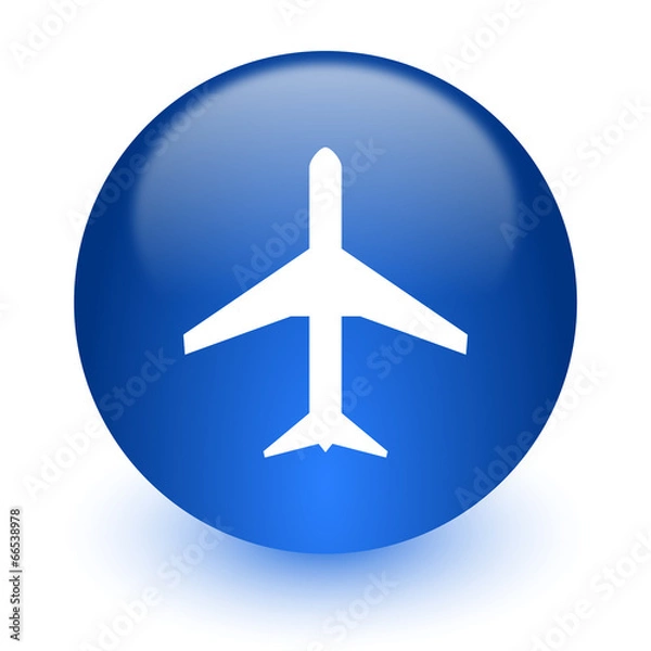 Fototapeta plane computer icon on white background