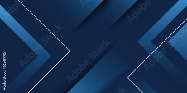 Fototapeta Dynamic fluid blue geometric with gradient background