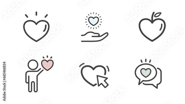 Obraz Charity Icons Colection