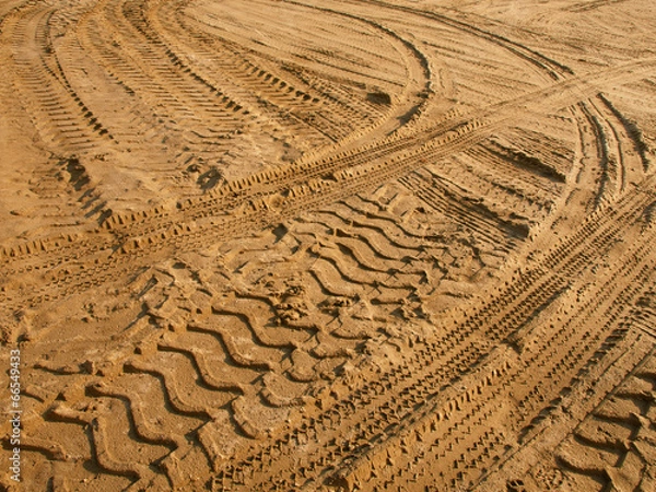 Obraz Tire tracks on the sand