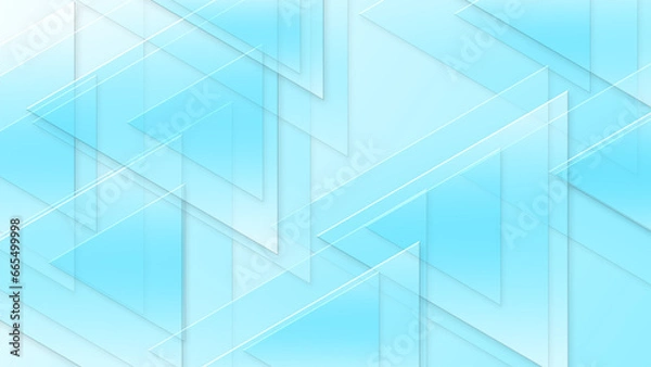 Fototapeta Abstract blue triangles background