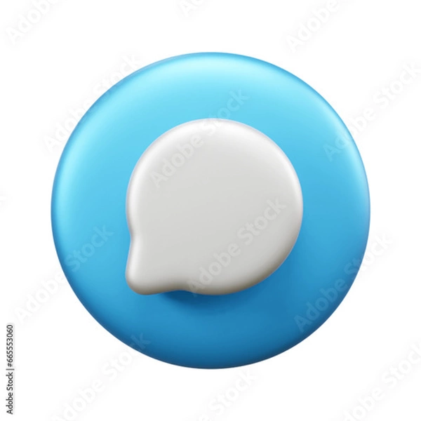 Fototapeta Quote box 3d illustration icon or text box 3d icon illustration or 3d message box icon or speech bubble 3d icon box