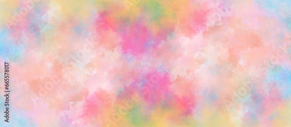 Fototapeta abstract watercolor background .watercolor background with pink and yellow color. Fantasy light red, pink shades watercolor background. subtle watercolor pink yellow gradient illustration.