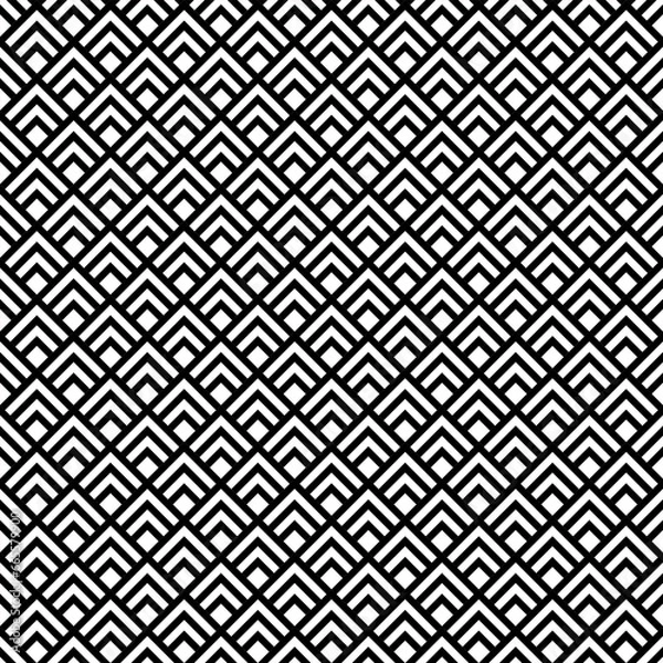 Fototapeta Geometric pattern a seamless vector background black and white texture graphic modern pattern