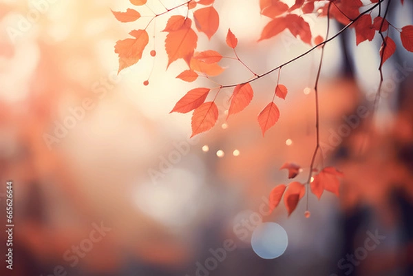 Obraz autumn bokeh light background