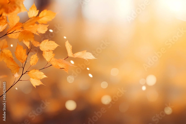 Obraz autumn bokeh light background