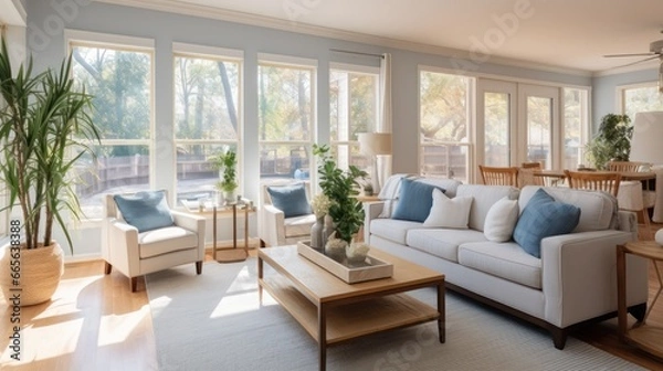 Fototapeta Real estate agents passionately present homes