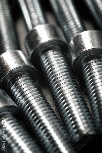 Obraz Close-up of some round head metal screws