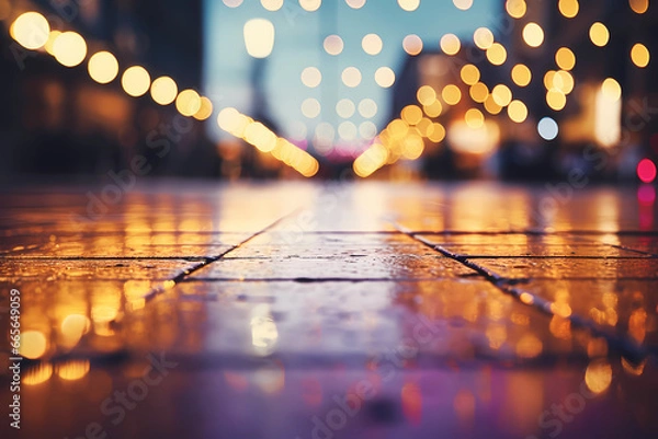 Obraz Street bokeh light