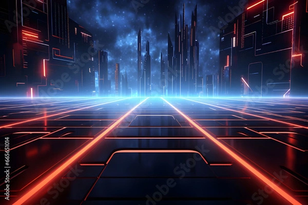 Obraz futuristic technology background