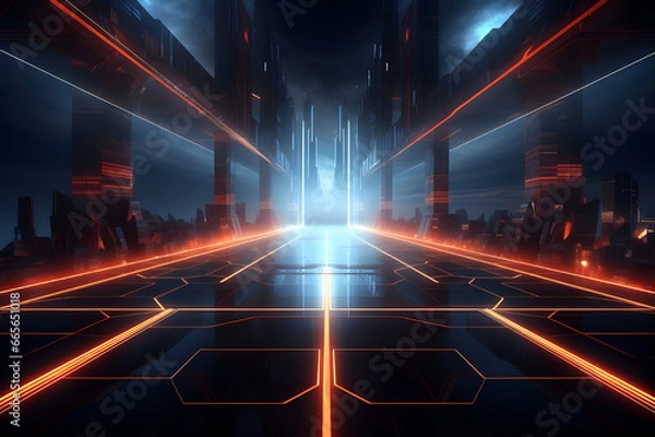 Obraz futuristic technology background