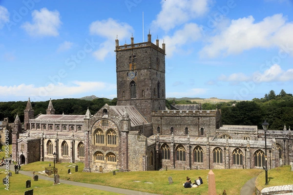 Fototapeta St Davids Cathedral, St Davids, Wales.