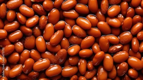 Obraz Baked beans background