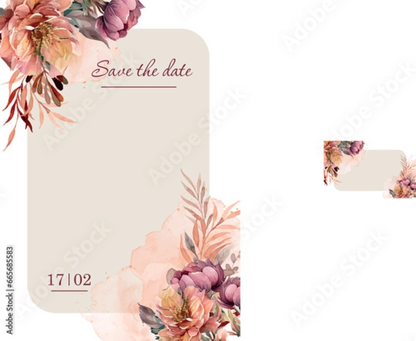 Obraz card with flowers